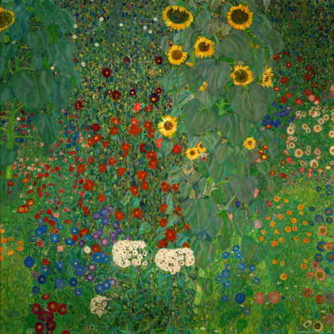 Farm Garden With Sunflowers, C.1912 - Gustav Klimt Painting